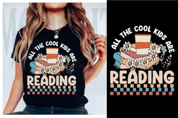 All the Cool Kids Are Reading Retro Svg: Graphics & T-Shirts