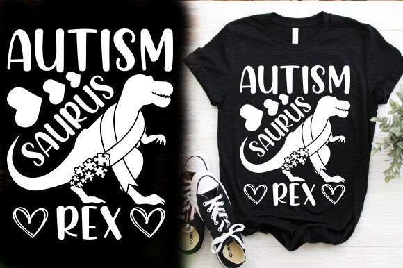Autism Saurus Rex T-Shirt Design: An Embroidery Review