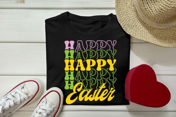 Happy Easter Retro Design: Graphics & T-Shirt Designs