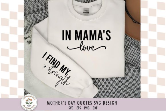In Mama s Love Mom Front Sleeve SVG Graphics T-Shirt Designs