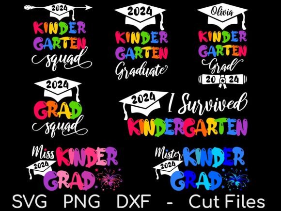 Kindergarten Grad 2024 Graphics & T-Shirt Designs