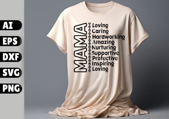 MAMA Loving Mothers Day Vector for Graphics & T-Shirt Designs