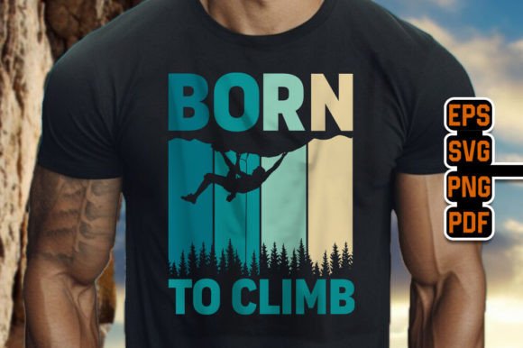 Retro-Inspired Climbing Tees Graphics for T-Shirt Designs